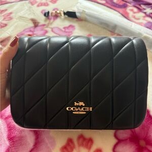 Coach Black Quilted Quinn Crossbody Bag